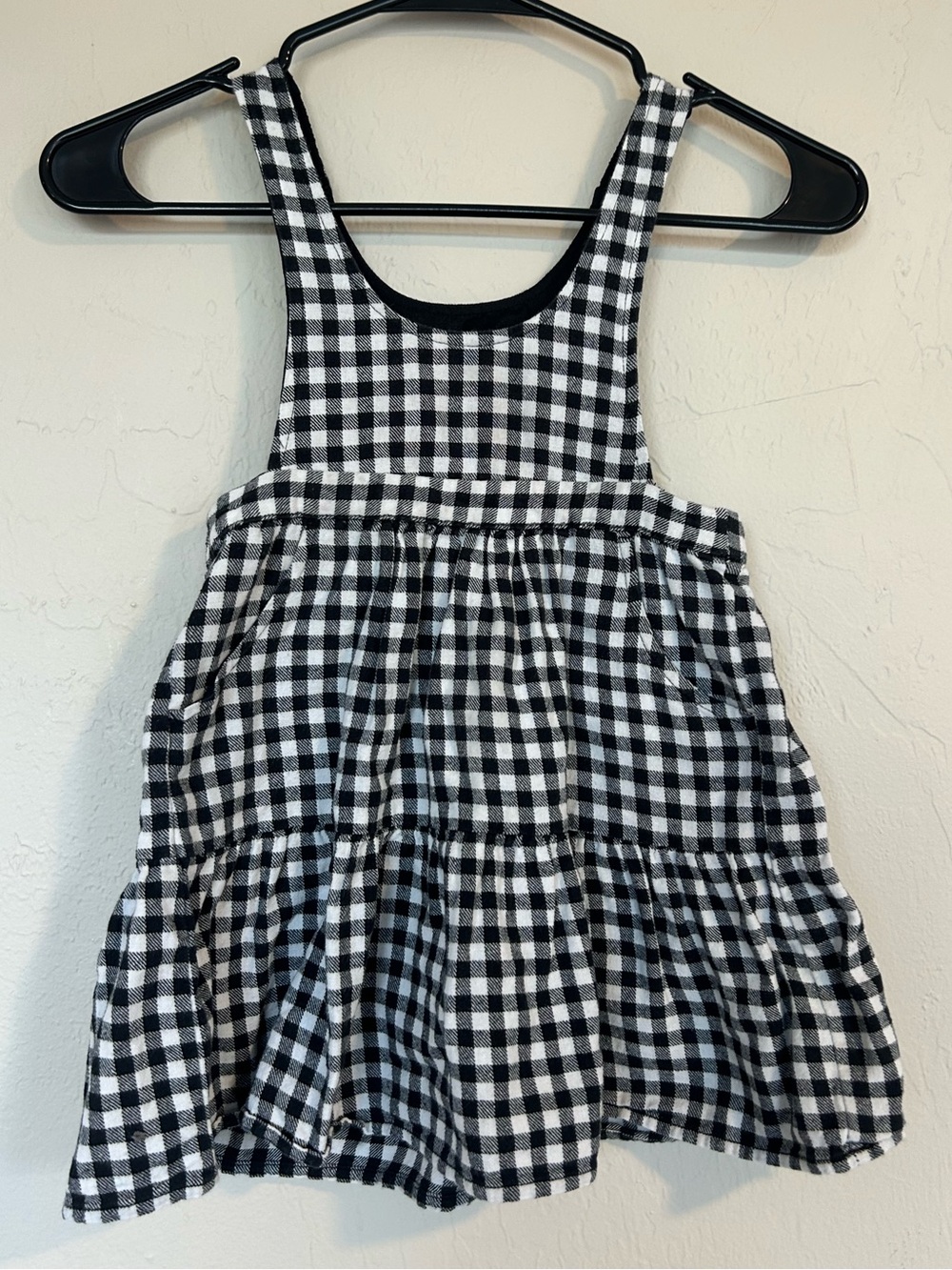 Cat & Jack Girls Black/White Gingham A-Line Sleeveless Dress Sz 5T Lined (1996)